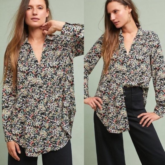 Anthropologie Tops - Anthropologie Maeve Matilda Rayon Button-down Shirt